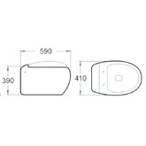 Унитаз подвесной SantiLine SL-5001 безободковый микролифт белый