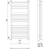 Полотенцесушитель водяной Lemark Ursus 500x1100 П16 хром