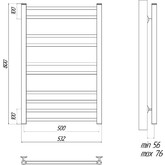 Полотенцесушитель электрический Lemark Ursus 500x800 П10 хром