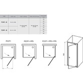 Душевая дверь Ravak Pivot PDOP1 -80 черный + стекло Транспарент