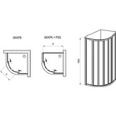 Душевой угол Ravak Supernova SKKP6 - 80 черный + стекло Транспарент