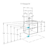 Тумба подвесная Aquaton Оливия 55 Бежевый/Дуб веллингтон