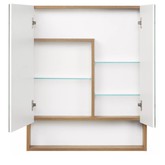 Зеркало шкаф Aquaton Сканди 70 см Белый/Дуб Рустикальный