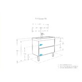 Комплект мебели Aquaton Сканди 90 см Белый/Дуб Рустикальный