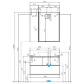 Тумба подвесная Aquaton Терра 85 см Дуб Кантри/Антрацит