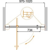 Душевая дверь Cezares MOLVENO-BA-1-100-C-Cr-IV хром прозрачное стекло 