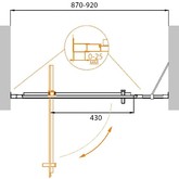 Душевая дверь Cezares MOLVENO-BA-11-70+20-C-Cr-IV 90 см хром прозрачное стекло 