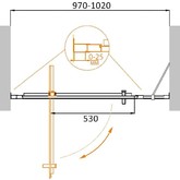 Душевая дверь Cezares MOLVENO-BA-11-80+20-C-Cr-IV 100 см хром прозрачное стекло 