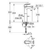 Смеситель для раковины Grohe BauEdge New 23761001 хром