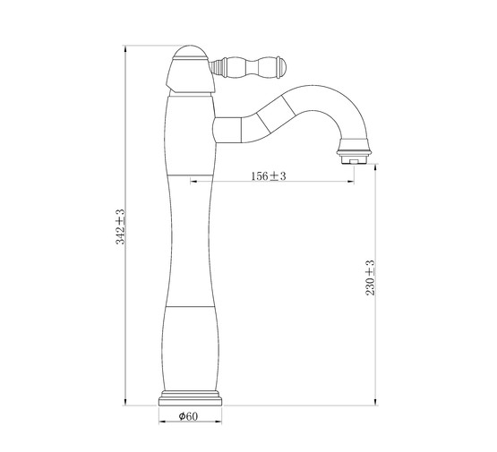 Смеситель для раковины Artik Tiffany C912 хром