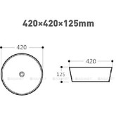 Раковина чаша Aquanet Smart-1-MB 42 см черный матовый