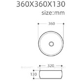 Раковина чаша Aquanet Round-1 36 см