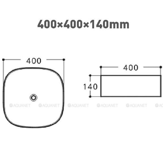 Раковина чаша Aquanet Trend-1-MB 40 см черный матовый