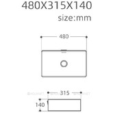 Раковина чаша Aquanet Perfect-2-MB 48 см черный матовый