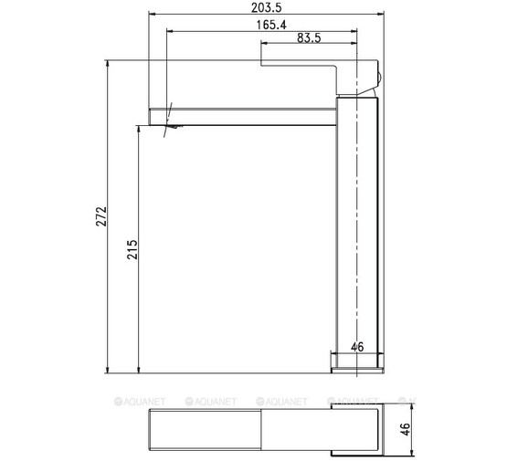 Смеситель для раковины Aquanet Blanco AF420-11W белый матовый