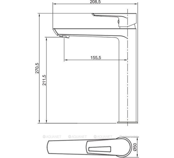 Смеситель для раковины Aquanet Logic AF320-11С хром