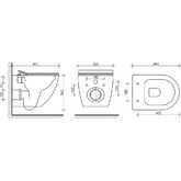 Унитаз подвесной Ceramica Nova Metropol CN4002 безободковый микролифт