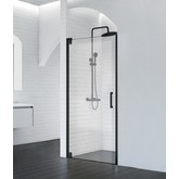 Душевая дверь BelBagno MARMI-B-1-90-C-NERO черный, прозр.стекло 