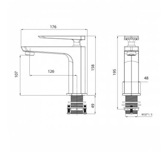 Смеситель для раковины Lemark Prizma LM3906C хром