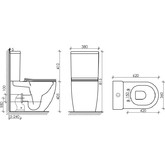 Унитаз-компакт Ceramica Nova Mia CN1801 безободковый микролифт