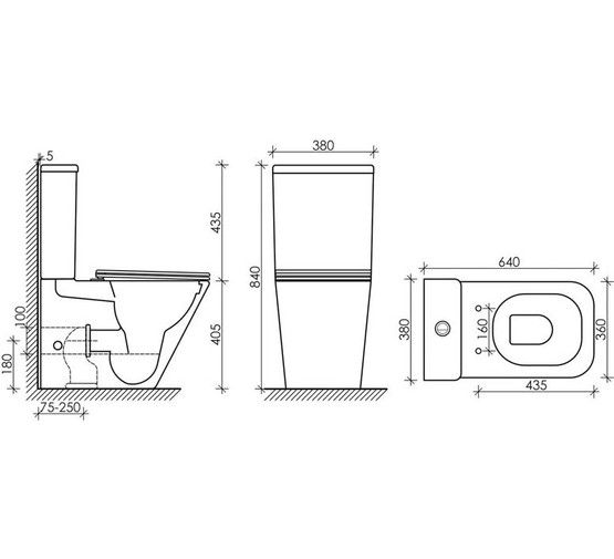 Унитаз-компакт Ceramica Nova Cubic CN1803 безободковый микролифт