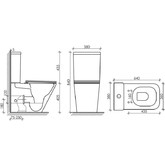 Унитаз-компакт Ceramica Nova Cubic CN1803 безободковый микролифт