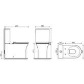 Унитаз-компакт Ceramica Nova Star CN1904 безободковый микролифт