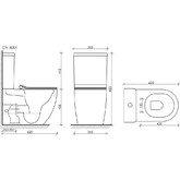 Унитаз-компакт Ceramica Nova Metropol CN4001 безободковый микролифт