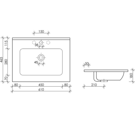 Раковина накладная Ceramicanova Element CN7001 61 см