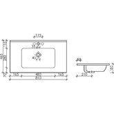 Раковина накладная Ceramicanova Element CN7005 81 см