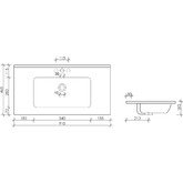 Раковина накладная Ceramicanova Element CN7002 91 см