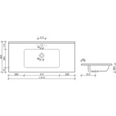 Раковина накладная Ceramicanova Element CN7003 101 см