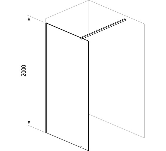 Душевая перегородка Ravak Walk-In Wall 600x2000 хром, прозр.стекло