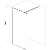 Душевая перегородка Ravak Walk-In Wall 600x2000 хром, прозр.стекло