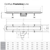 Водоотводящий желоб Pestan Confluo Frameless Line 300 Matte Black с решеткой черный матовый 