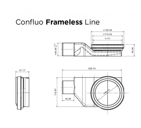 Водоотводящий желоб Pestan Confluo Frameless Line 300 Gold с решеткой золото