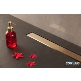 Водоотводящий желоб Pestan Confluo Frameless Line 750 Gold с решеткой золото