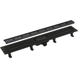 Водоотводящий желоб Alcaplast Simple APZ10Black 550 с решеткой черный матовый