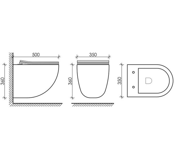 Унитаз подвесной Ceramicanova Mono CN1905 безободковый микролифт