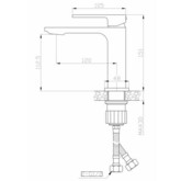 Смеситель для раковины Orange Lutz M04-021b черный матовый