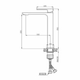 Смеситель для раковины Orange Lutz M04-121b черный матовый