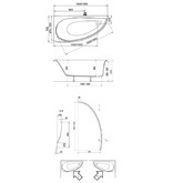 Акриловая ванна Ravak Avocado 160x75 L