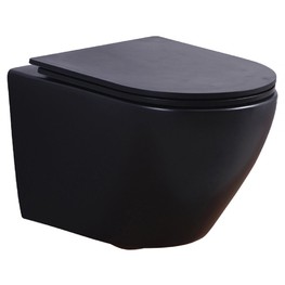 Унитаз подвесной BelBagno Colorato BB062CHR-MB безободковый  микролифт черный матовый