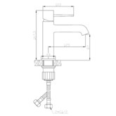 Смеситель для раковины Orange Karl M05-021b черный матовый