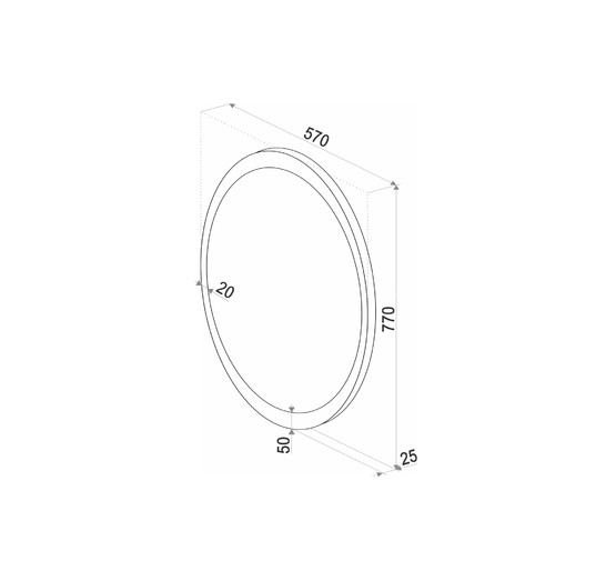 Зеркало Континент Lily LED 570x770