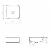 Раковина чаша Cersanit Crea Square 35 см