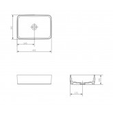 Раковина чаша Cersanit Crea Rectangular 50 см