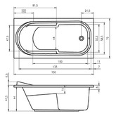 Акриловая ванна Riho Columbia 150x75