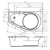 Акриловая ванна Riho Yukon 160x90 L