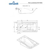 Акриловая ванна Cersanit Zen 170*85
